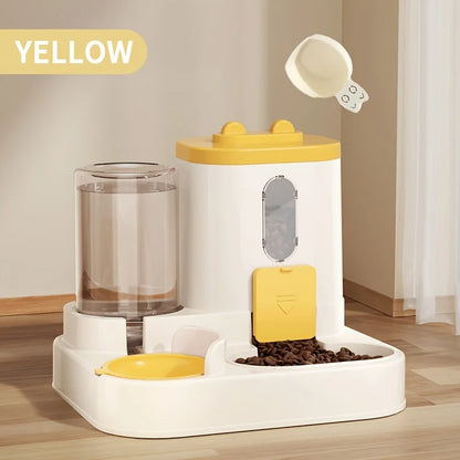 2-in-1 Cat Food & Water Dispenser – Automatic Feeder with Fresh Water Fountain for Cats & Small Pets